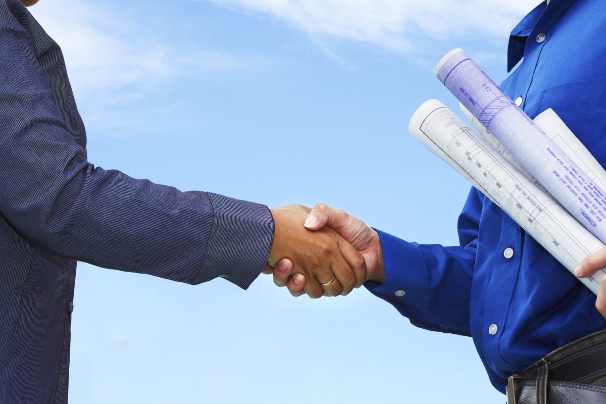Buyers and Contractors Handshake